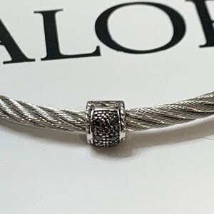 Black Diamond 18K White Gold Single Cable Bracelet